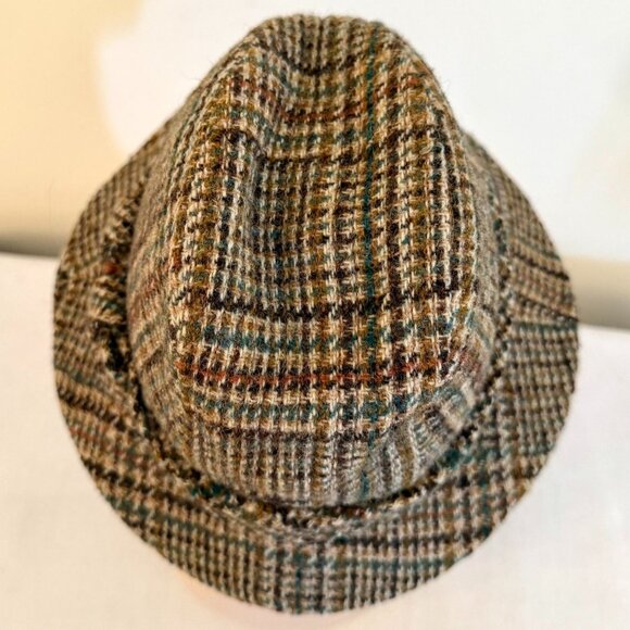 Vintage Harris Tweed Wool Plaid Hat Size M to Large Country Gentleman Travler - Picture 8 of 14